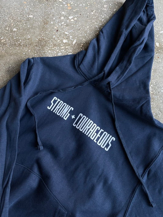 Strong + Courageous Adult Box Hoodie