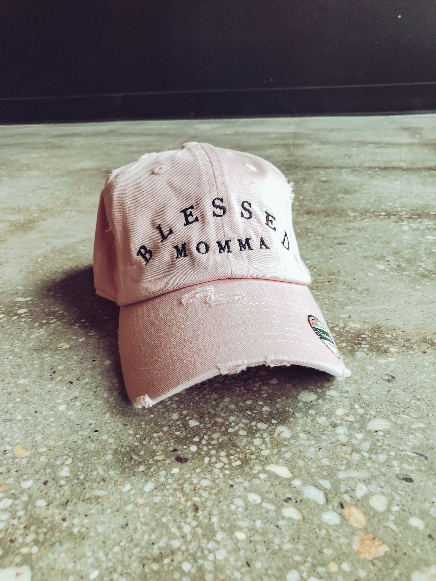 Blessed Momma Hat (Distressed)
