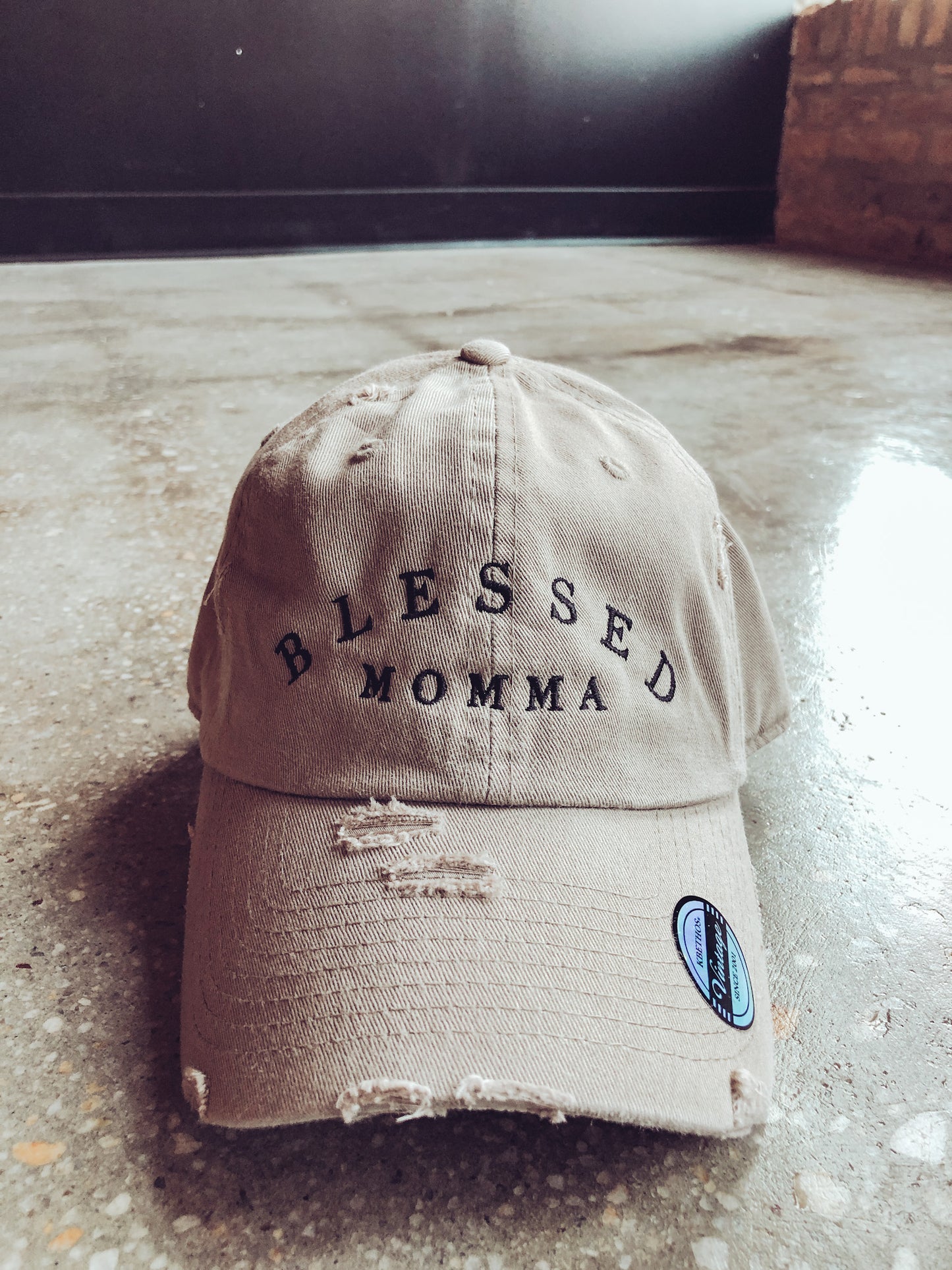 Blessed Momma Hat (Distressed)
