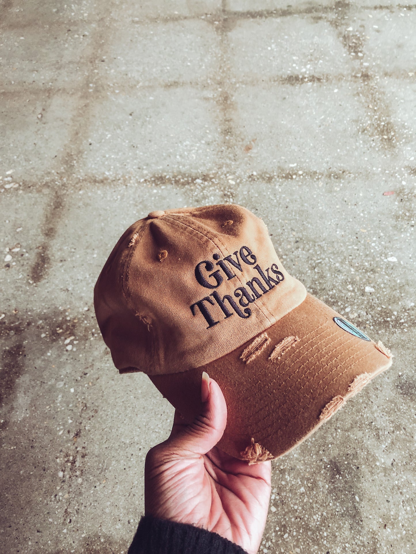 Give Thanks Hat (Distressed)