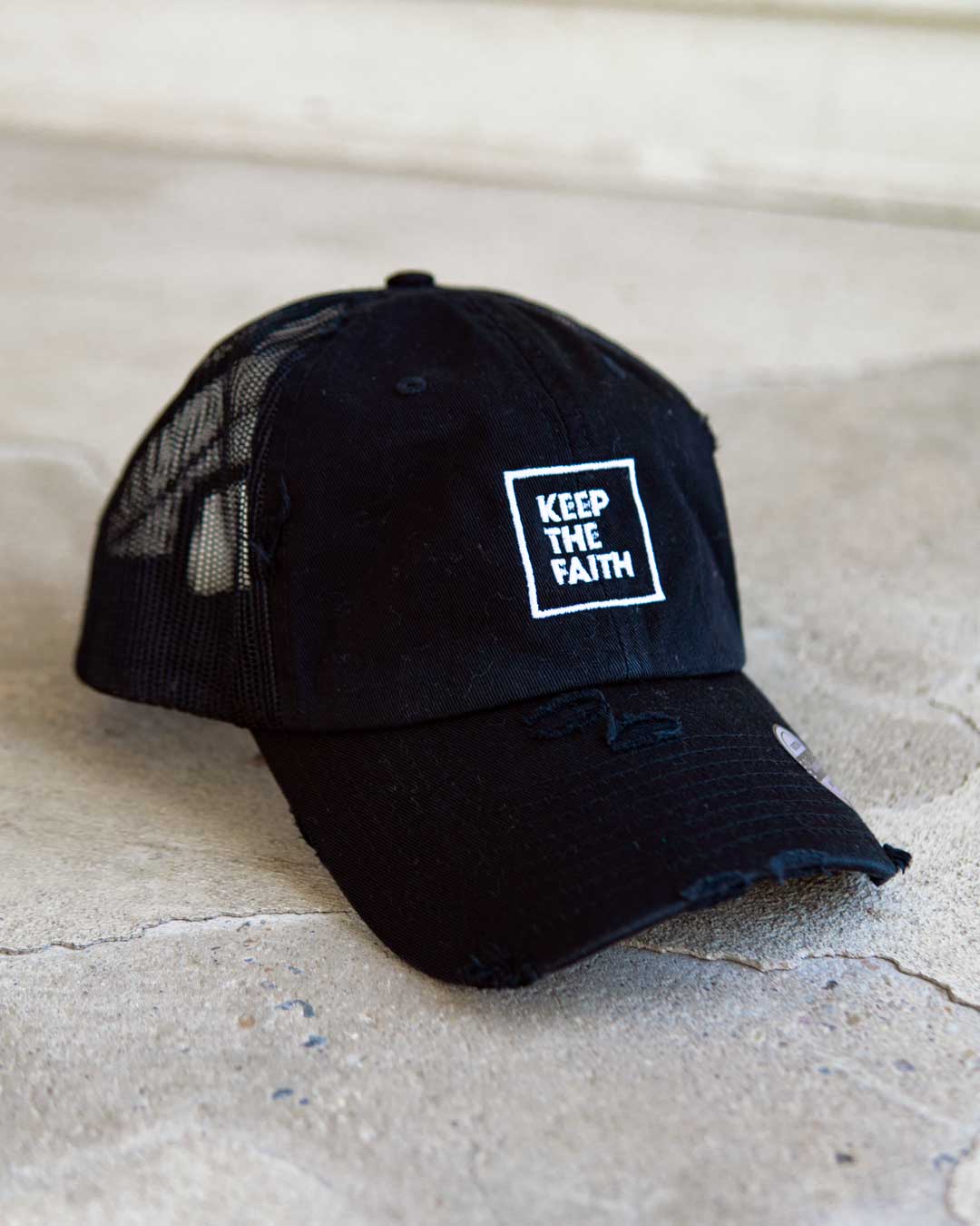 Keep The Faith Trucker Hat (Distressed)