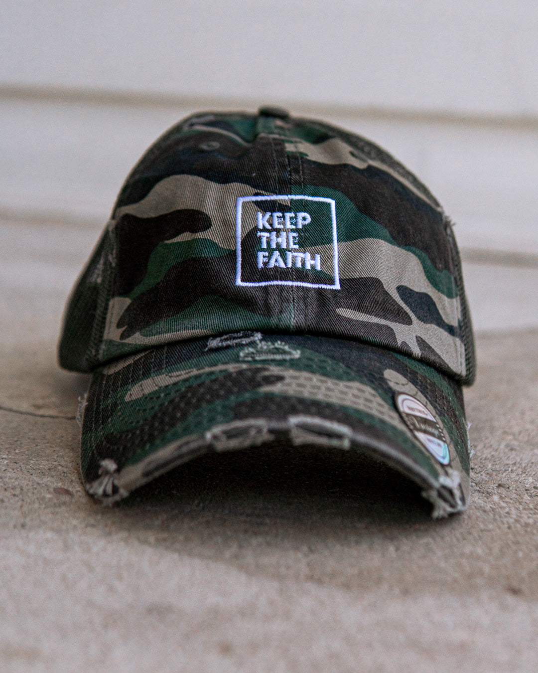 Keep The Faith Trucker Hat (Distressed)