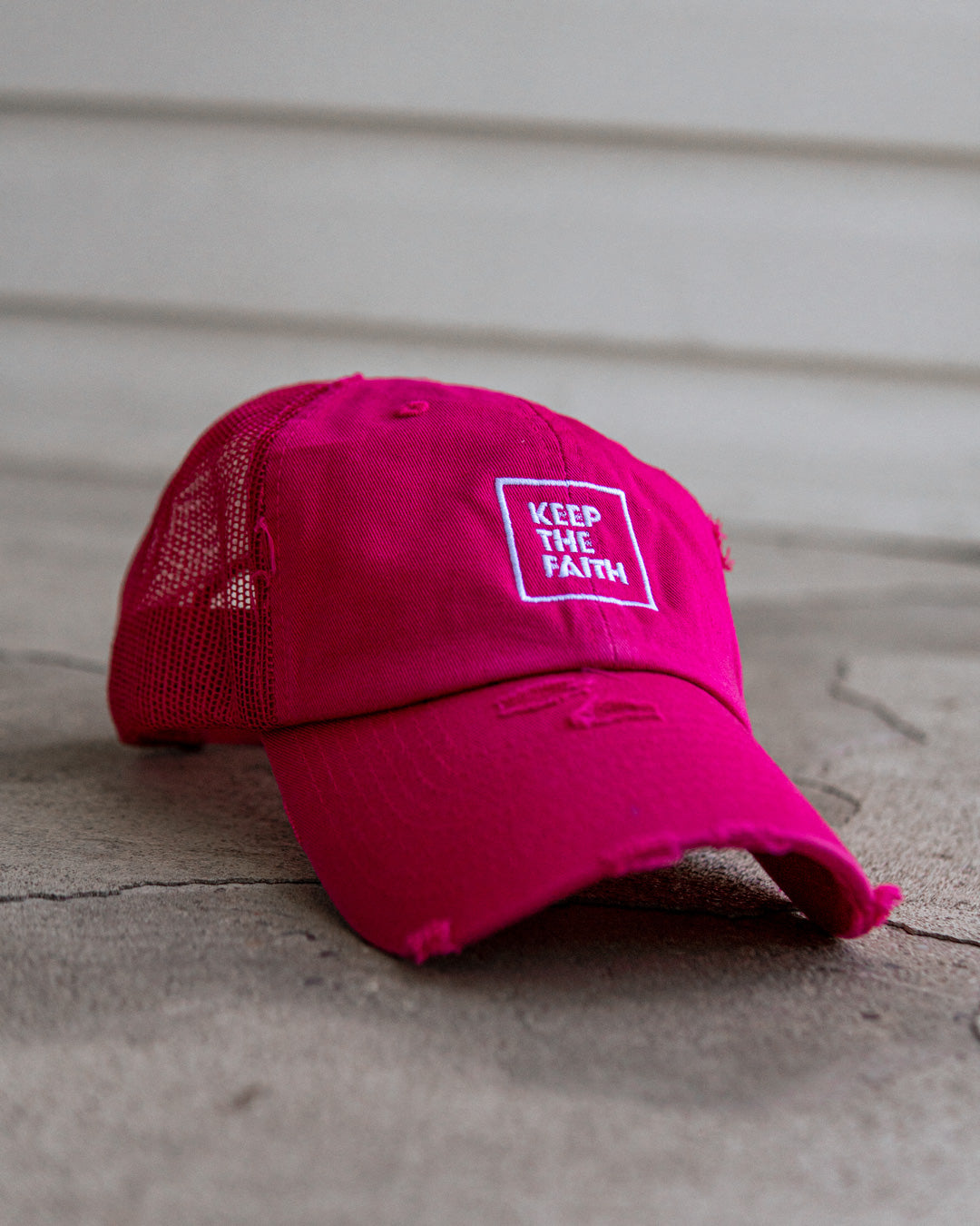 Keep The Faith Trucker Hat (Distressed)