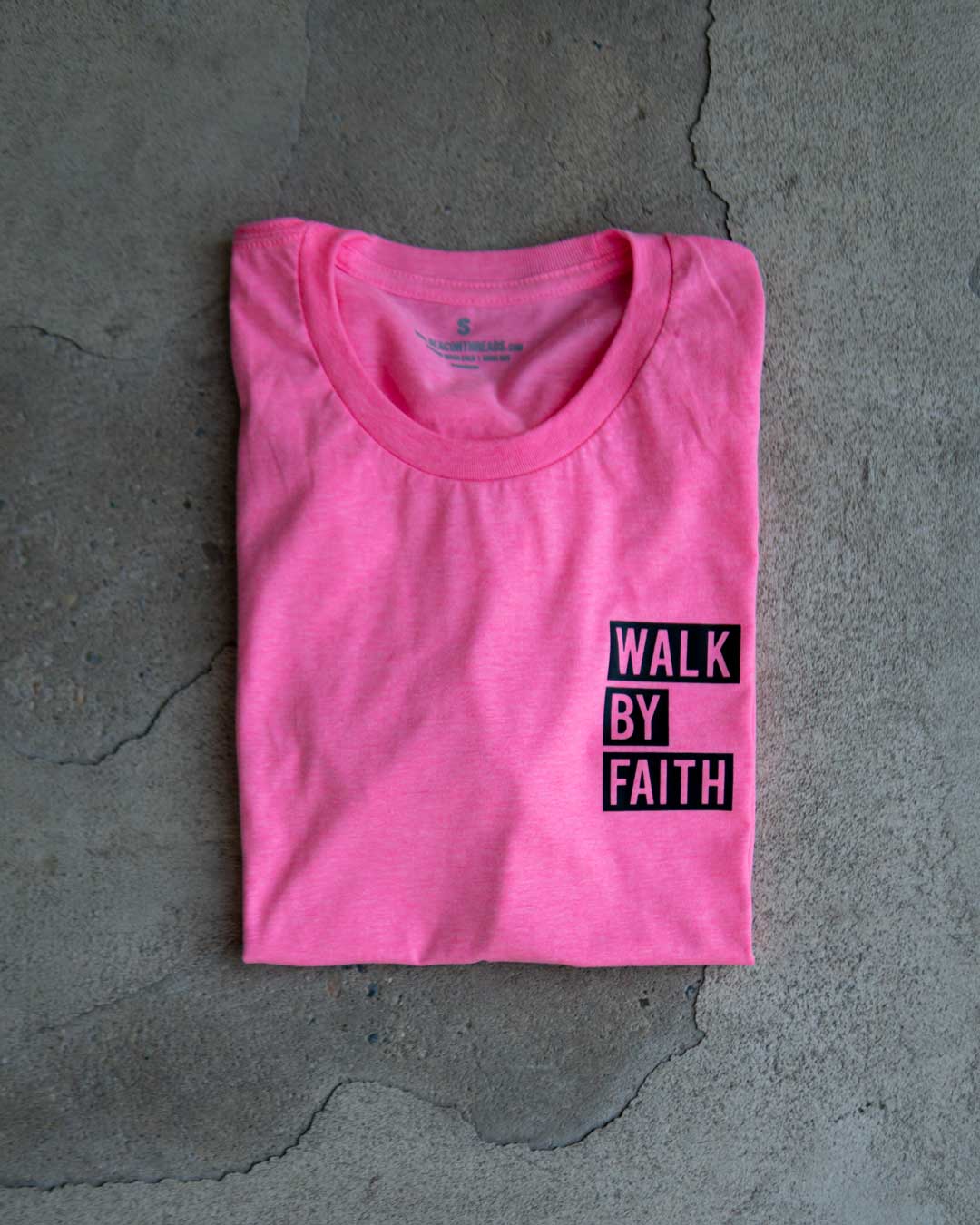 Walk By Faith Pocket Adult T-Shirt