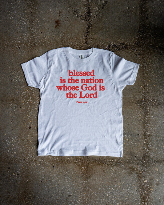 Psalm 33:12 Kids T-shirt