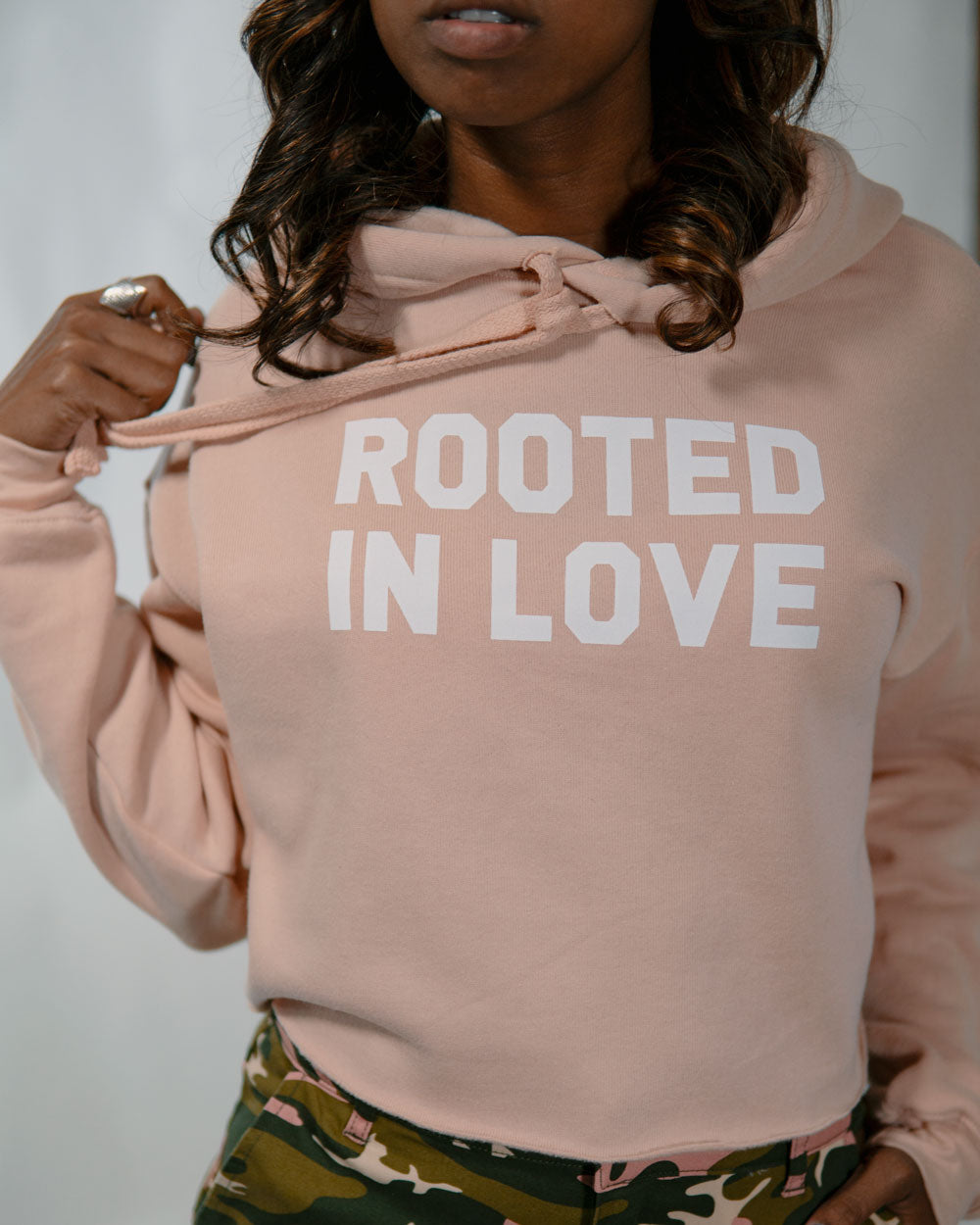 Rooted in Love Women's Cropped Fleece Hoodie