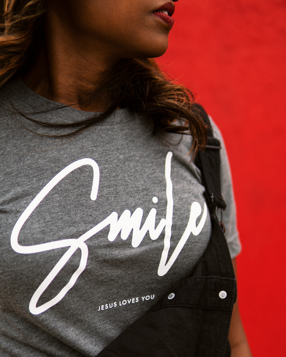 SMILE Jesus Loves You Adult Box T-Shirt