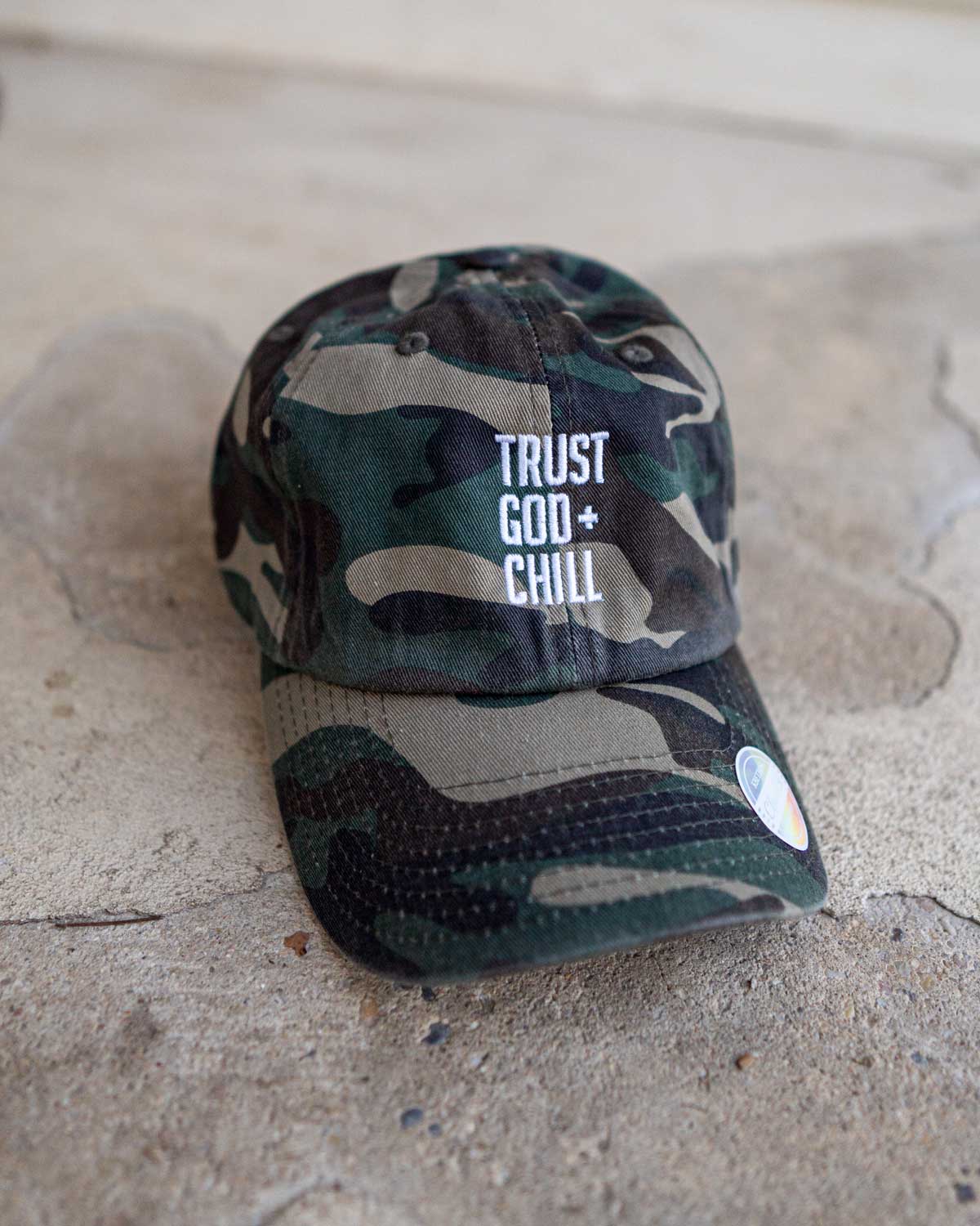 Trust God and Chill Hat (Non-Distressed) (Blk-Fri)