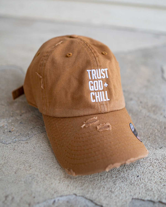 Trust God and Chill Hat (Distressed)