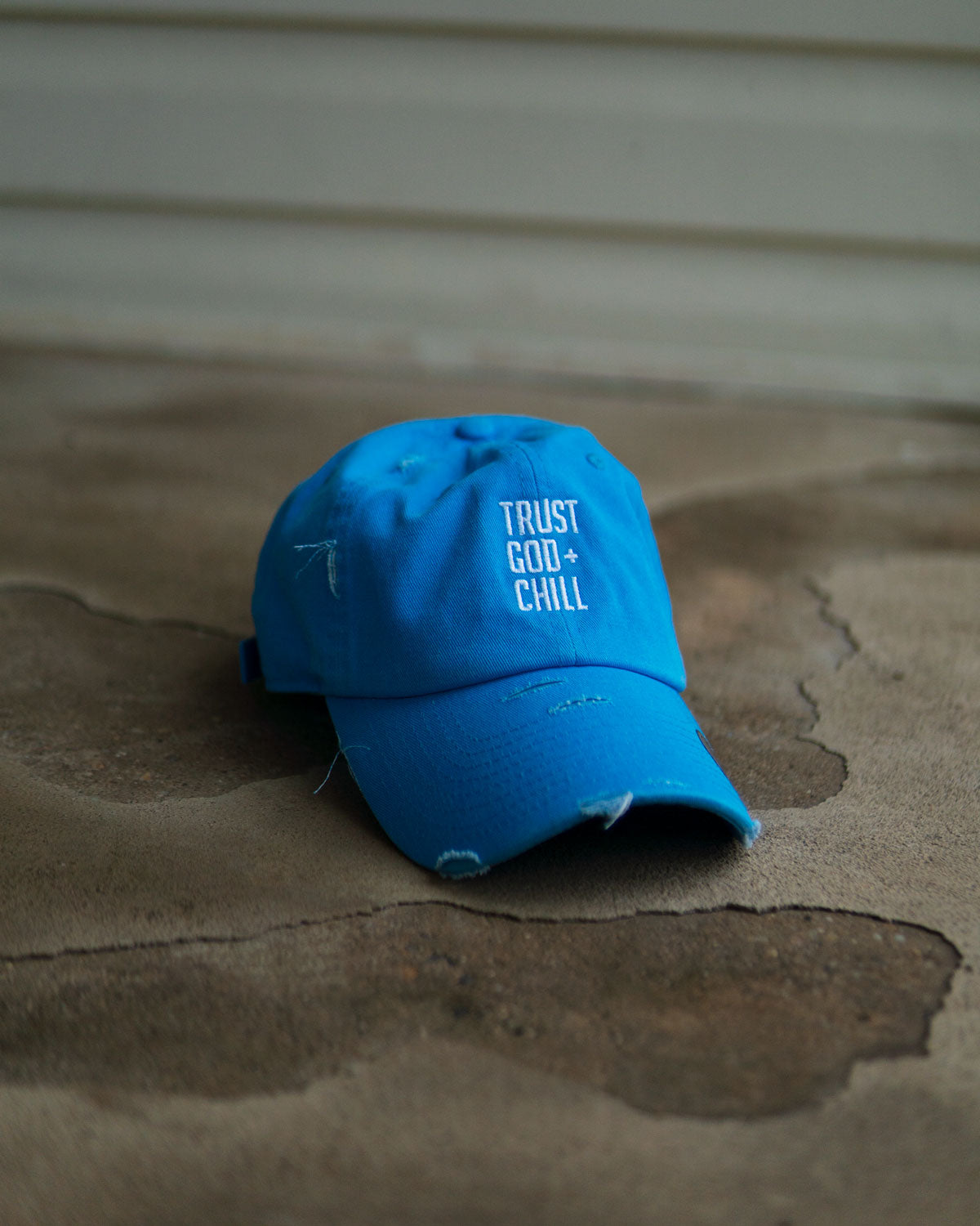 (Neon) Trust God and Chill Hat (Distressed)
