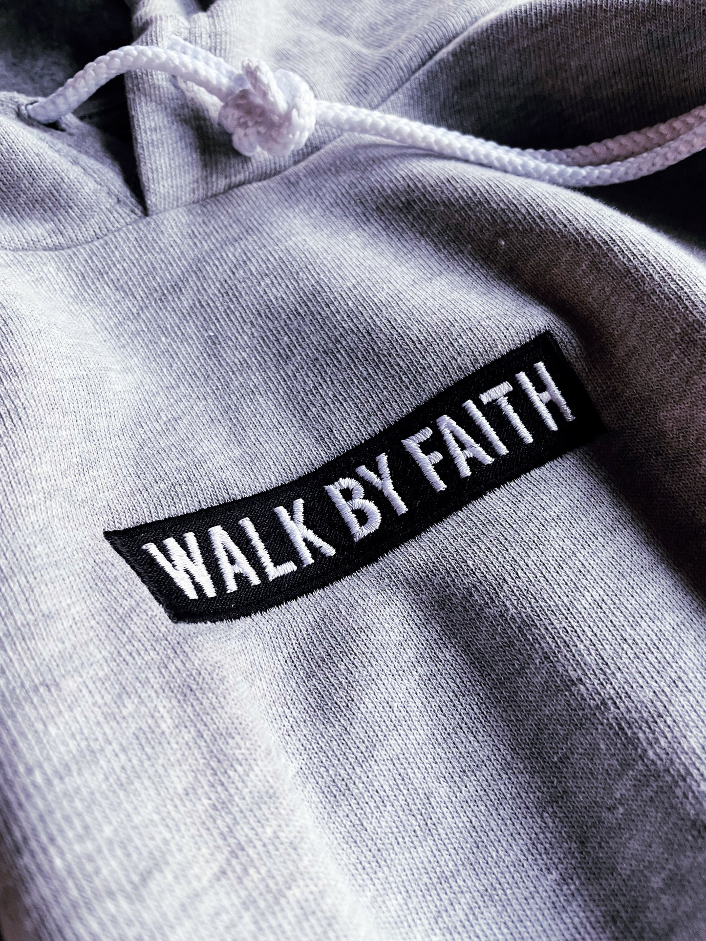 Walk By Faith Adult Embroidered Box Hoodie