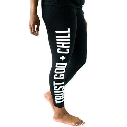 Trust God + Chill Women's Leggings