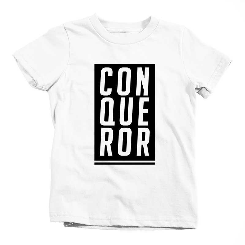 Conqueror Tee - Beacon Threads - 2T / White w/ Black Lettering - 1