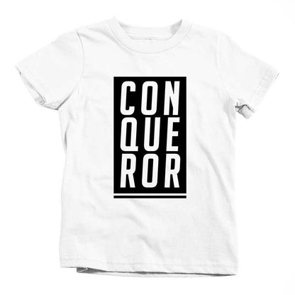 Conqueror Tee - Beacon Threads - 2T / White w/ Black Lettering - 1